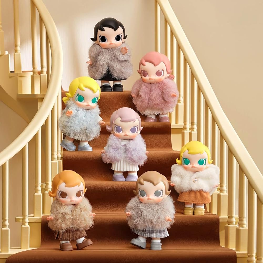Pop Mart Baby Molly Winter Fit Check Plush Pendant Assorted Box 6 Pieces Collectible Figure Toy