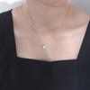 Minimalist Necklace Jewelry 925 Silver Water Drop Fine Cubic Zircon Pendant Necklace for Women