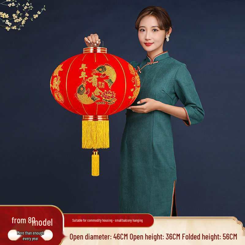 New Style Red Lantern with Lights for New Year and Spring Festival Decoration