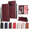 Suitable for Redmi Note12Pro Mobile Phone Leather Case, Redmi K50 Solid Color Leather Pattern Card Wallet Holder C40