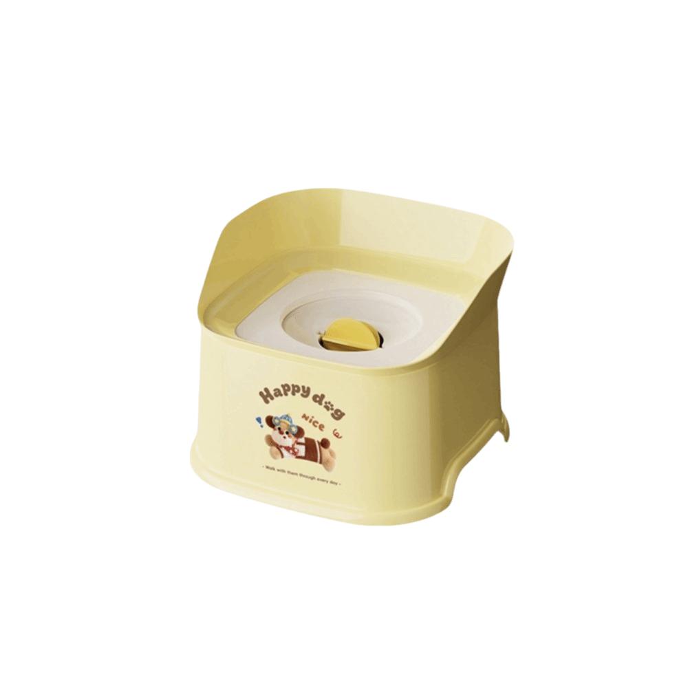 Anti-Tip Pet Water Bowl Spill-Proof Pet Drinking Dispenser Dog Floating Water Bowl Vehicle Mounted 1000ML жёлтый