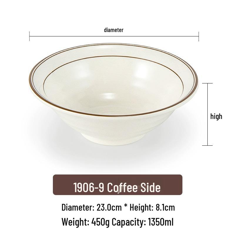 Pink Melamine Ramen Bowl - Creative Conical Hat Design, Imitation Porcelain, Large for Beef Noodle Soup and Mala Tang.