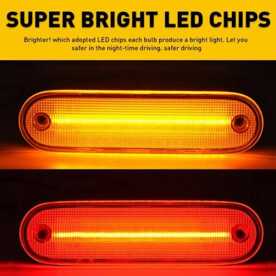 FOR MAZDA MX-5 MIATA LED 1990-05 Smoked Bumper Side Light Marker Front Rear 4pcs