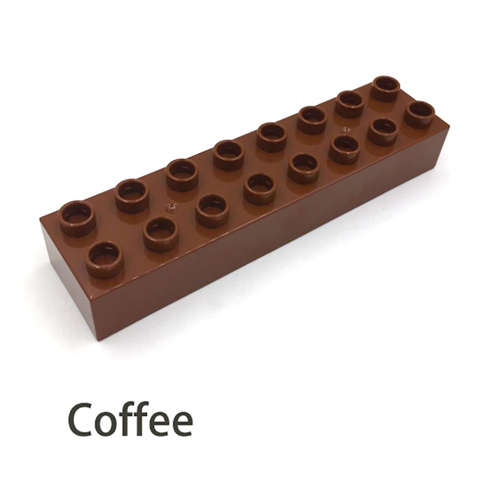 Big Size DIY Building Blocks Thick Figures Bricks 2X8Dot 4PCS Educational Creative Toys for Children Compatible With Brands