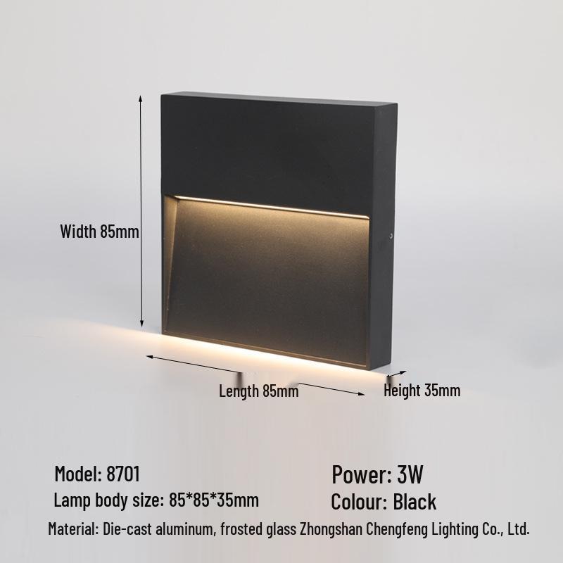 Waterproof LED Step Light for Outdoor Ramps & Corners, Die-Cast Aluminum Plinth Light