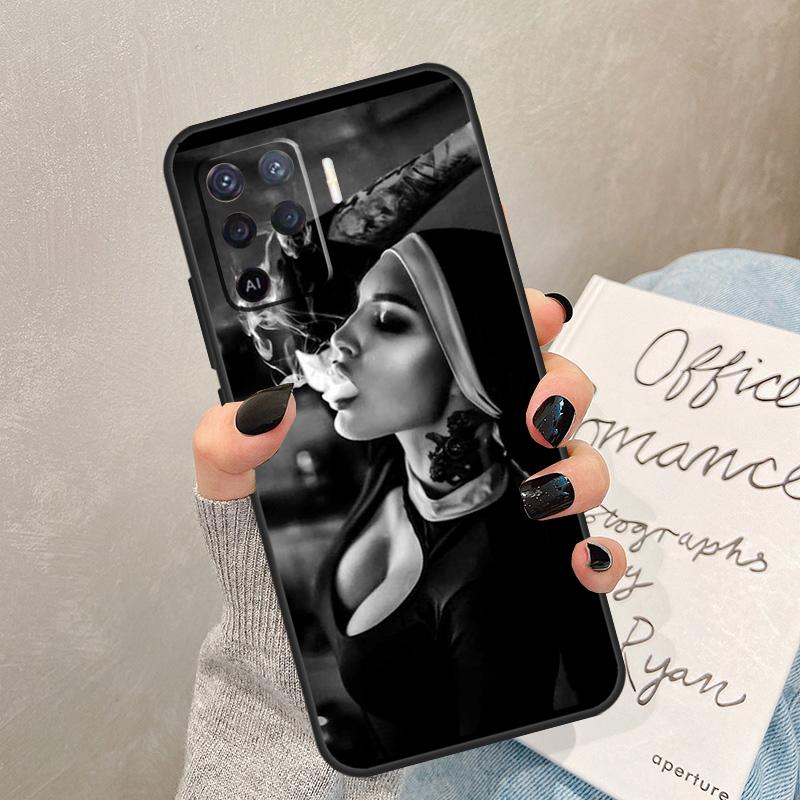 

Nun Girl Sexy Style Case For Oppo A54 A74 A94 A17 A57 A77 A76 A16 A96 A18 A60 A80 A40 A38 A58 A78 A98 A15 A5 Pro OPPO A94 5G