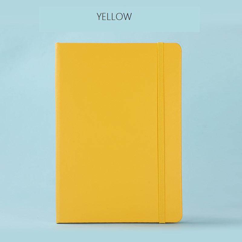 A5 Macaron Candy Color Ruled PU Leather Hardcover Elastic Closure Notebook