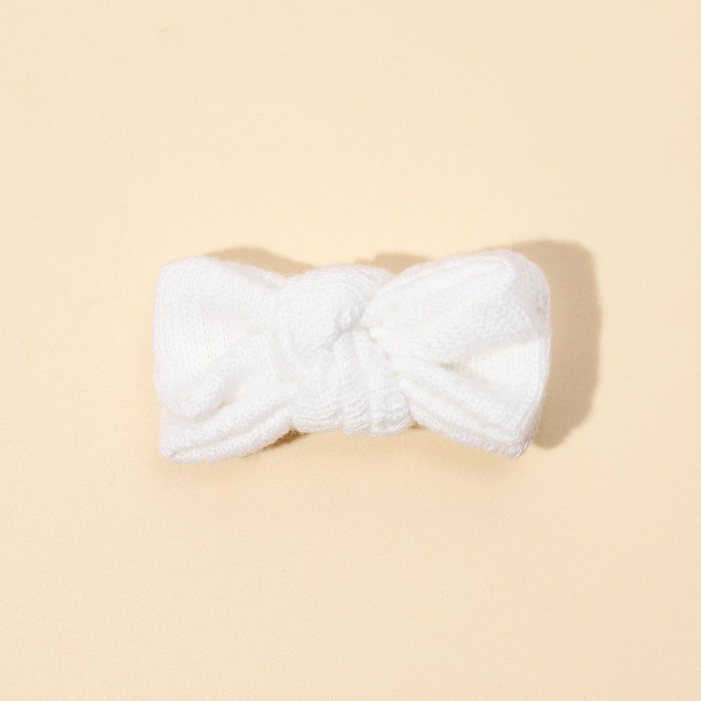 Children's Knitted Bow Hair Clips - Korean Style Decorative Headwear for Girls
