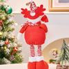 Mini Stretchable Leg Christmas Doll Cartoon Christmas Knitted Doll Long Legged Elk Doll  Office