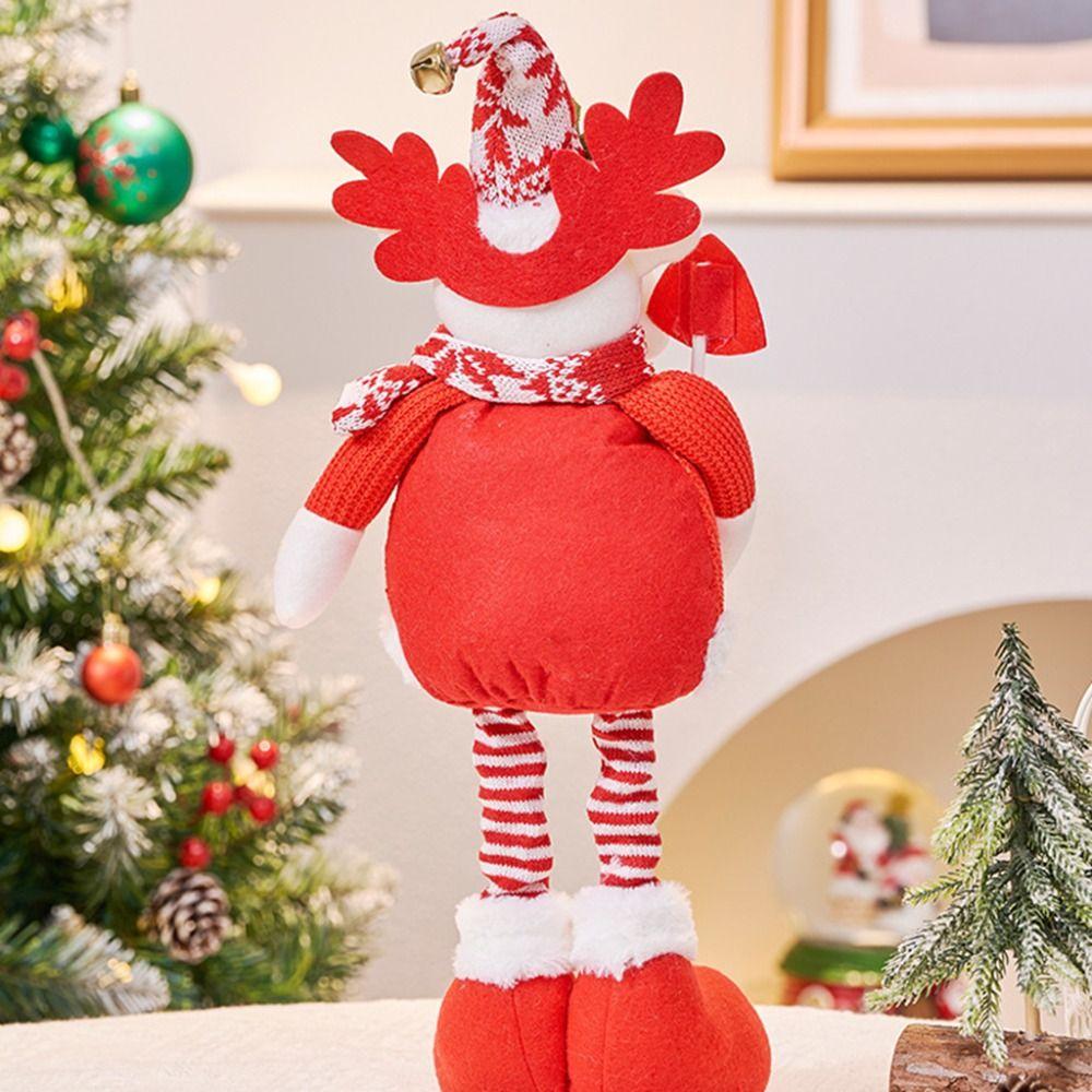 Mini Stretchable Leg Christmas Doll Cartoon Christmas Knitted Doll Long Legged Elk Doll Office