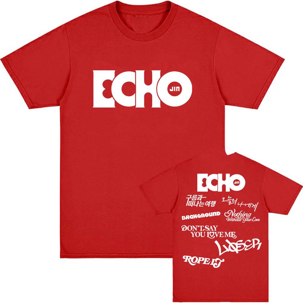 

Echo Solo Album 2025 NEW T-shirt Jin Korean Boys Band Member Tshirts Short Sleeve Cotton Unisex Streetwear Casual Men Clothing 4XL