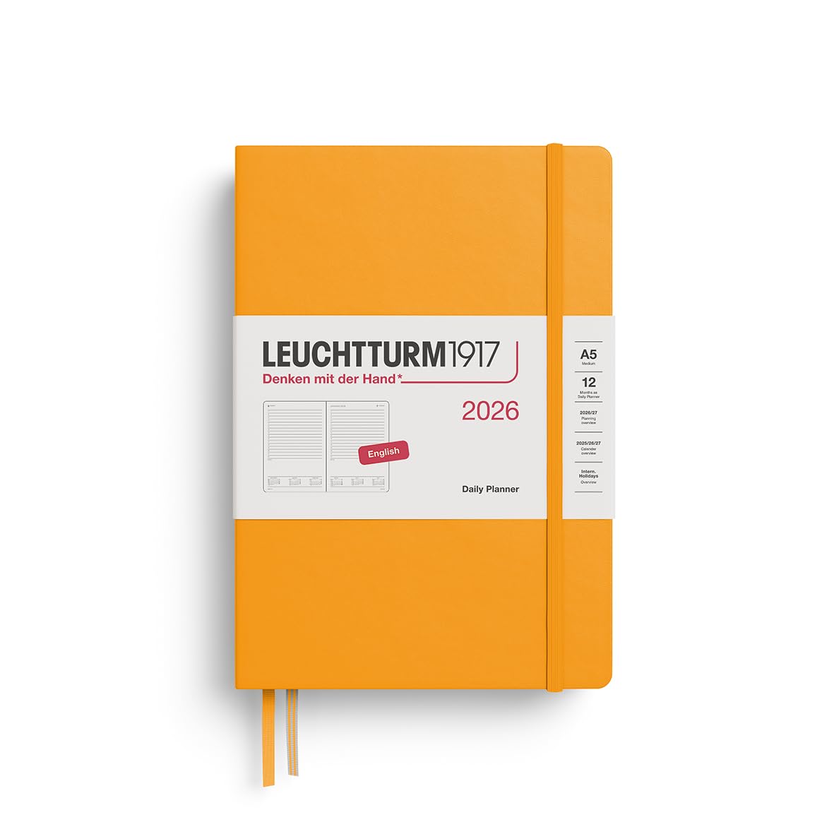 

Leuchtturm 2026 January Daily Rising Officially Imported Planner, Start, A5, Sun, 372774,