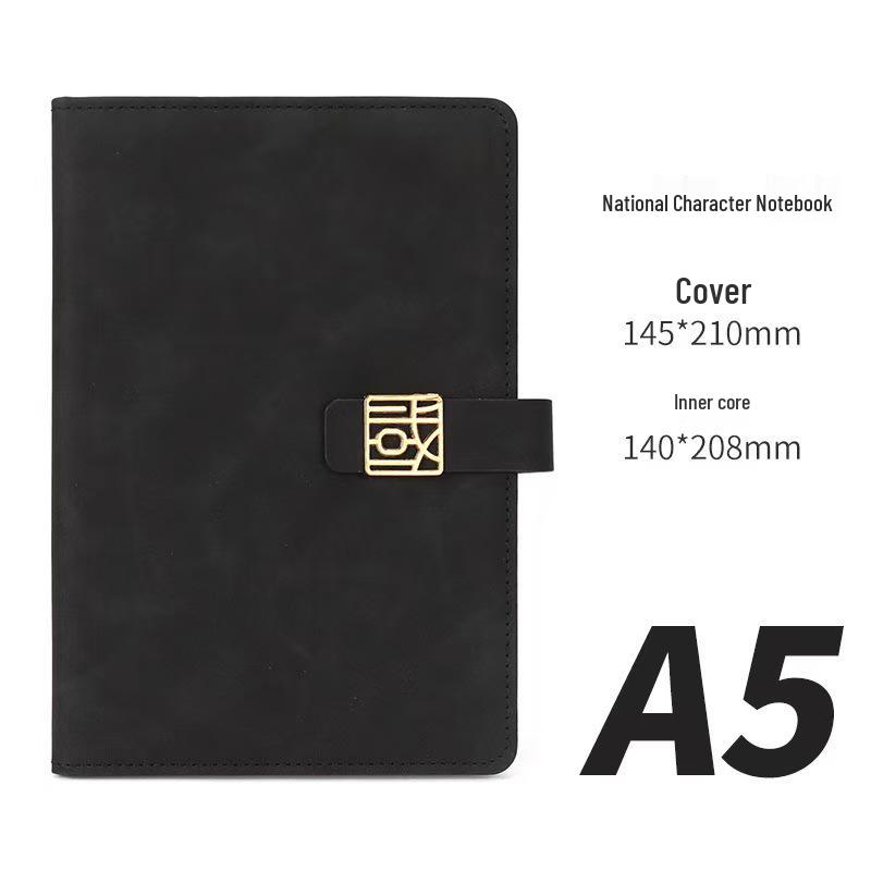 Personalized Soft Leather Diary with Buckle - Elegant Business Gift Notebook