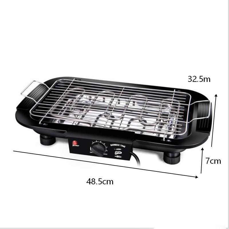 110V Europese rookloze elektrische barbecuegrill, anti-aanbakgrill, elektrische grillpan, barbecue machine, ijzeren plaat kookplaat