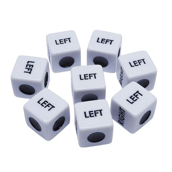 Left Right Center Dice Game Set with 3 Dices 36 Chips Aluminum Box Packaging Gaming Dice Accessories for Multiplayer Entertainment