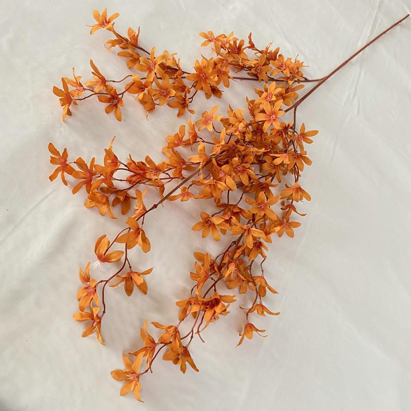 Autumn Orchid Artificial Flower Bouquet For Home Decor And Photography Props