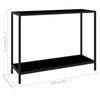 VidaXL Table console Noir 100x35x75 cm Verre trempé 322836