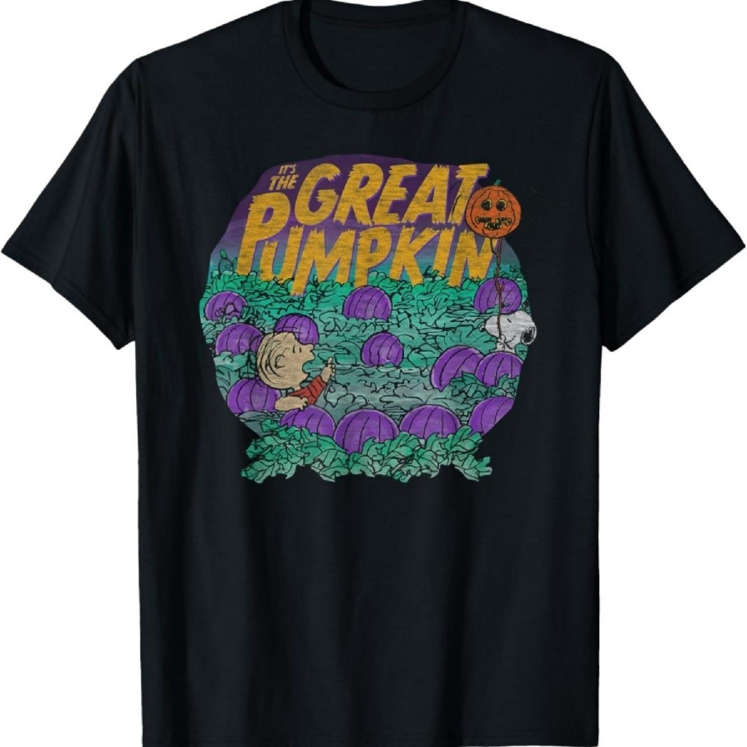 Peanuts Halloween Linus Snoopy Great Pumpkin T-Shirt S