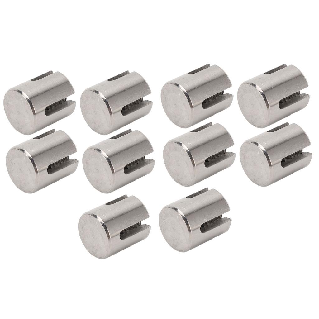 10Pcs Cross Cable Clamps 316 Stainless Steel Railing Wire Rope Clips Wall System Accessories 3mm