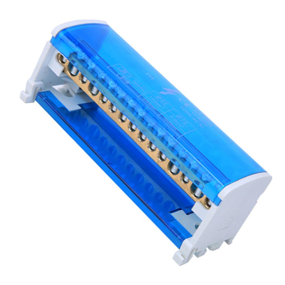 215 Terminalowa Skrzynka Rozdzielcza 2-poziomowa 125A/500V Blok Zaciskowy Skrzynka Przyłączeniowa Niebieska 2 wejścia 28 wyjść Skrzynka Rozdzielcza Dystrybucja Mocy
