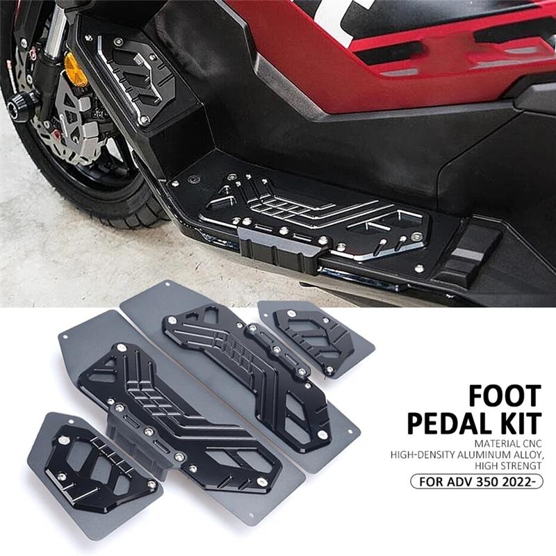 Motorcycle Footrest Footpads Foot Pegs Pedals Plate Pads Parts Accessories Fit For HONDA ADV350 ADV-350 ADV 350   (Blue)