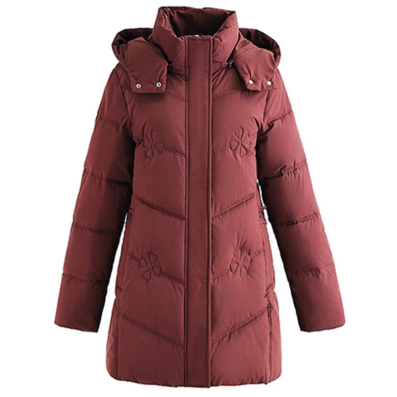 Middle Age Winter Coat Female Plus Size Parkas Hooded Elegant Thick Warm Woman Jackets