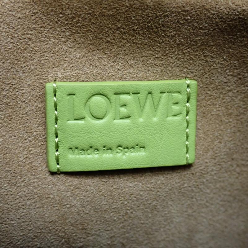 Loewe A411FC1XBF 2WAY Bag Lime Yellow Calfskin Women
