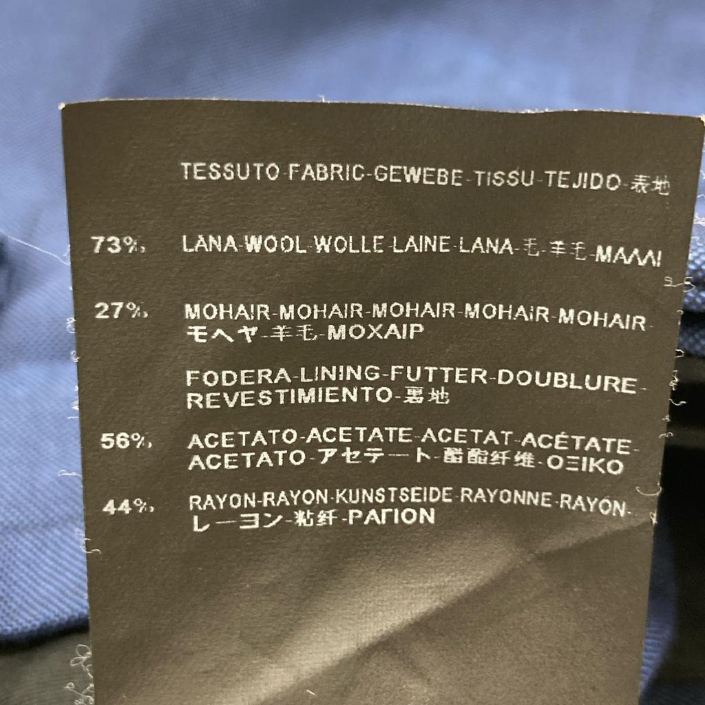 Balenciaga 15Stainless Steel 372044 Blue Wool Tucked Shorts Bottoms 46 NavyUsed