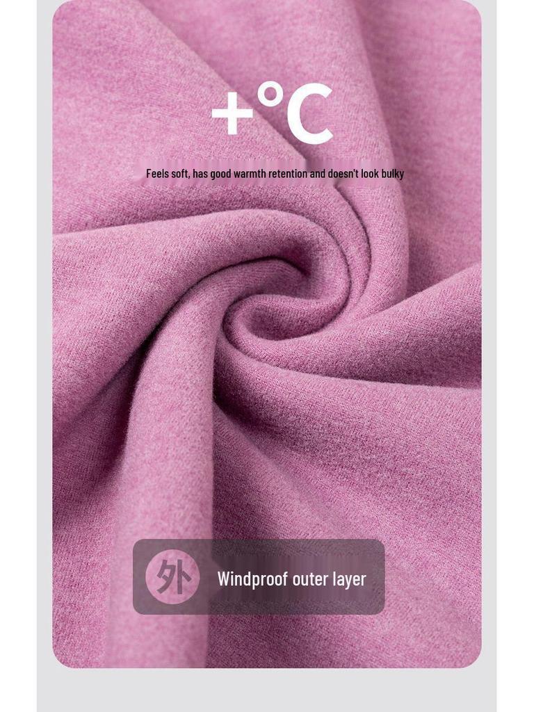 Women's Camel Hair Thermal Underwear Set: Thickened Autumn/Winter, Round or Half High Neck, Super Thick and Warm.