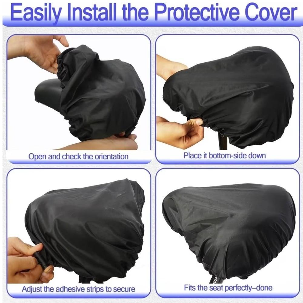 Waterproof Fabric Bike Seat Rain Cover Dust Resistant Bicycle Seat Dust Cover Bike Storage