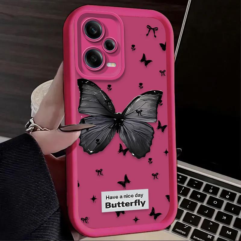Retro Butterfly Phone Case For IPhone 16 13 15 11 12 14 17 Pro Max Case 17 Air 15 Plus Shockproof Cover Silicone Soft Fundas
