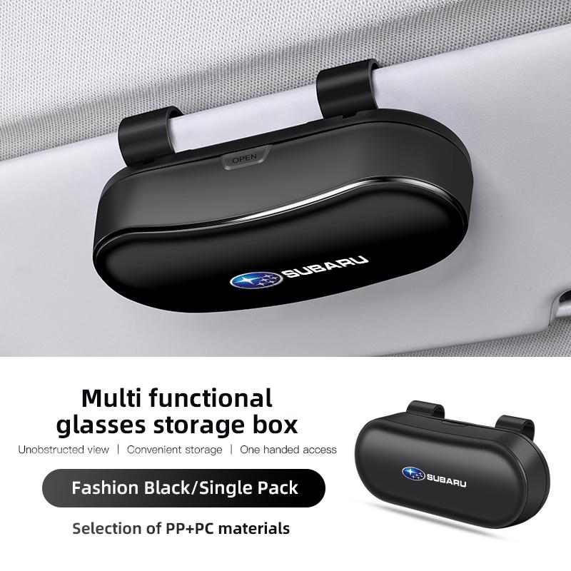 Fashion Multi Functional Glasses Storage Box Auto Sunglasses Storage Case For Subaru STI WRX Forester Impreza Legacy Outback XV fiu8