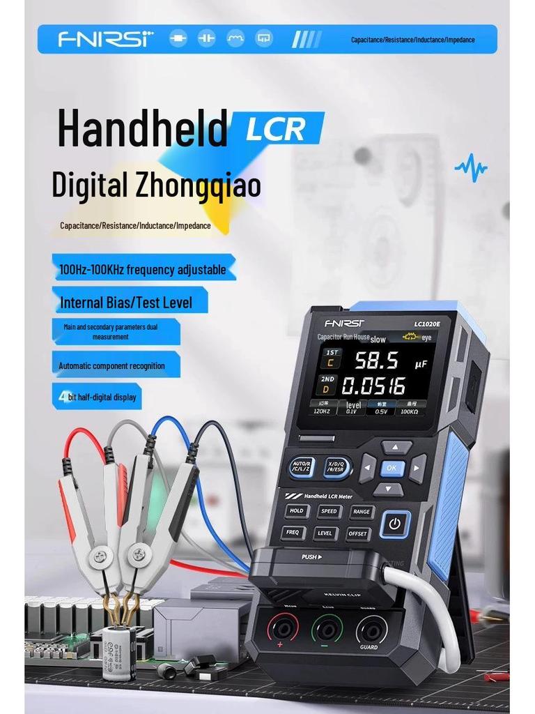 FNIRSI LC1020E Handheld Digital LCR Smart Multimeter for Resistance, Inductance, and Capacitance Testing