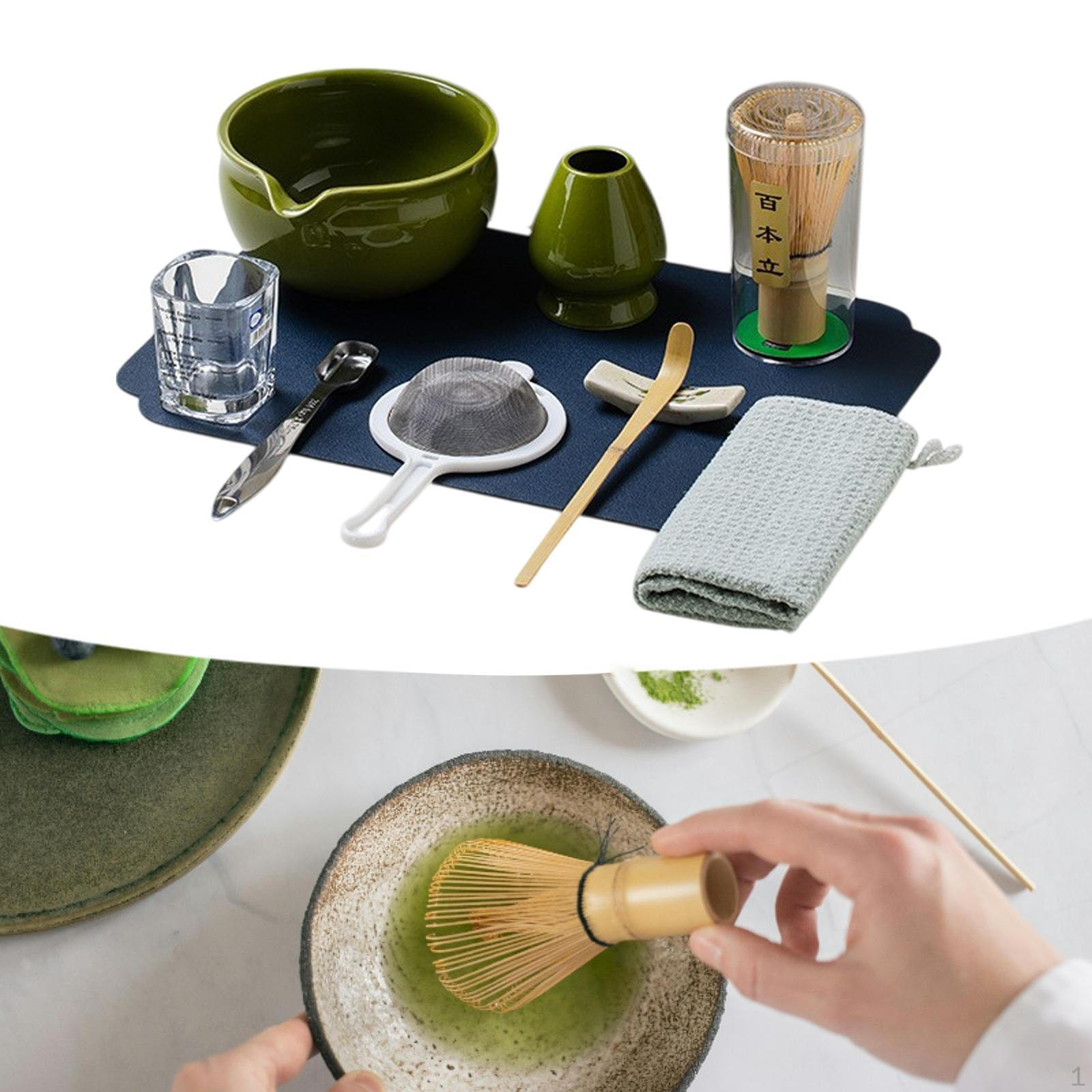 

10 предметов полный набор для чайной церемонии кухонная утварь японская чайная утварь для опыта Dark Green