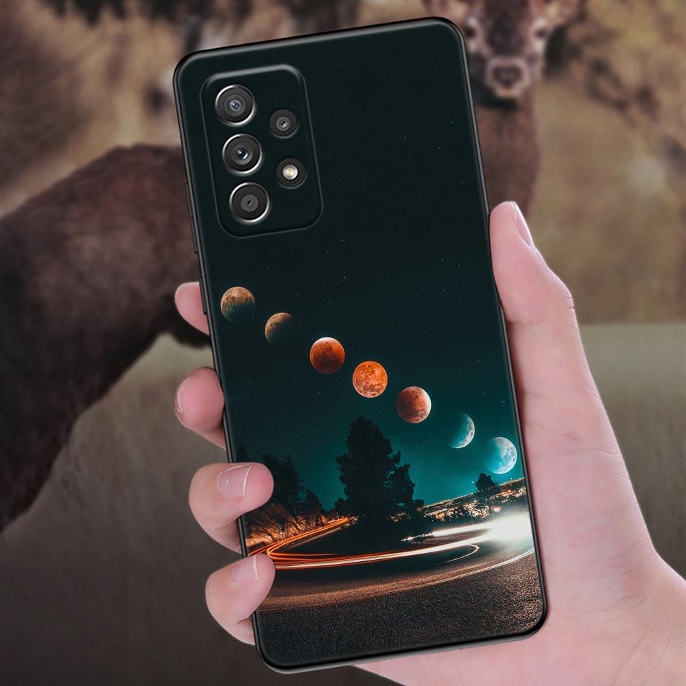 Sky Space Moon Stars Universe Phone Case For Samsung Galaxy A57 A56 A37 A55 A36 5G A26 A54 A52 A35 A34 A25 A17 A16 A15 A07 Cover