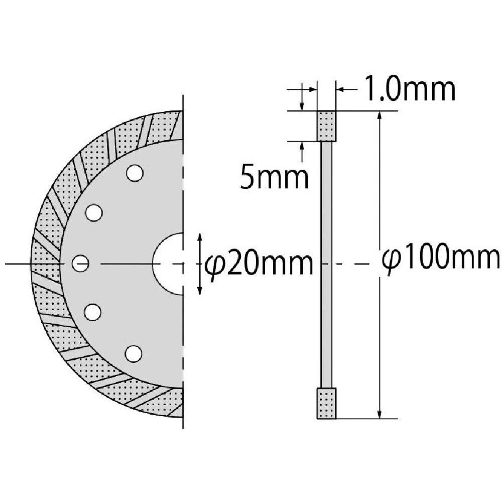 LOBTEX Diamond Wheel Tilekun Wave Type 100mm TWX10510