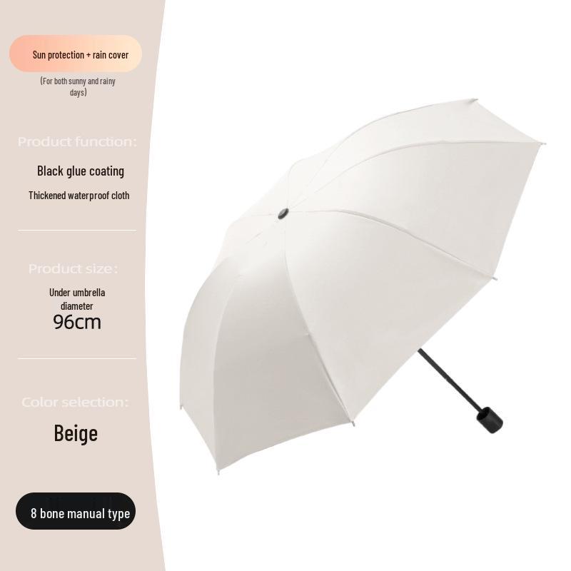 High-End Black Automatic Folding Umbrella with Sunshade and Customized Logo