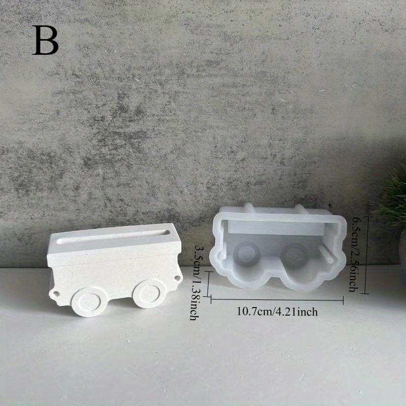 Locomotive Train Silicone Mold | Candle Holder & Gypsum Casting Kit | Reusable & Heat-Resistant for DIY Crafts
