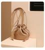 Lambskin Cloud Drawstring Bag: High-End Leather, Large Capacity, Crossbody & Underarm Style