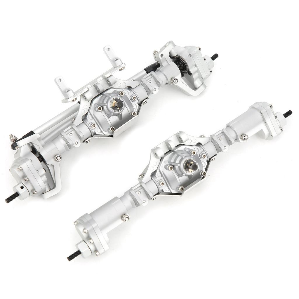 Front Rear Axle Upgrade Parts Fit for SCX10 II 90046 90047 1 10 Axial RC Car ModelSilver