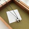 Soft Leather Cord Necklace Featuring Detailed Horse Charm Fashionable for Women
