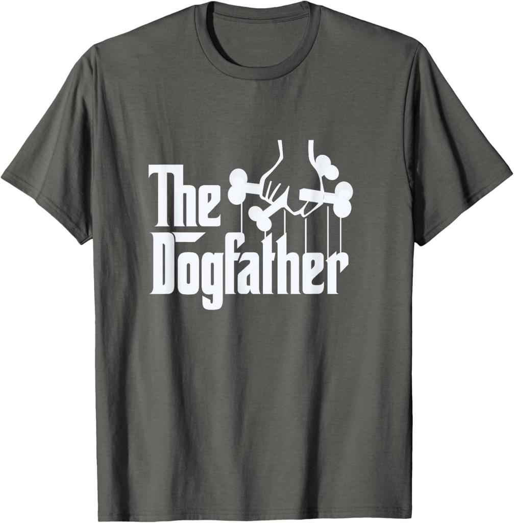 The Dogfather Graphic Tee Funny Dog Dad Gift Short Sleeve Casual Cotton TShirt