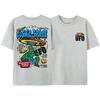 Summer Men's T-shirt, 100% Pure Cotton, Cosmic Space Alien Pattern Printed Top, Fashionable Street Loose T-shirt