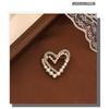 Double-layer Love Pearl Brooch Niche Versatile Coat Corsage Temperament Anti-light Suit Accessories Pin