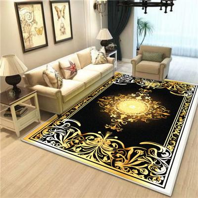 Modern Luxury Gold Large Living Room Carpet Home Decoration Luxury Non-slip Chinese Style Large Room Rugs Washable Rug Mat floor