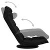 Floor Chair Swivel Black Fabric