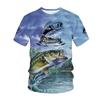 Summer Fishing Boys' T-Shirt, Children's Clothing, Short-Sleeve Casual Comfortable Stylish Top