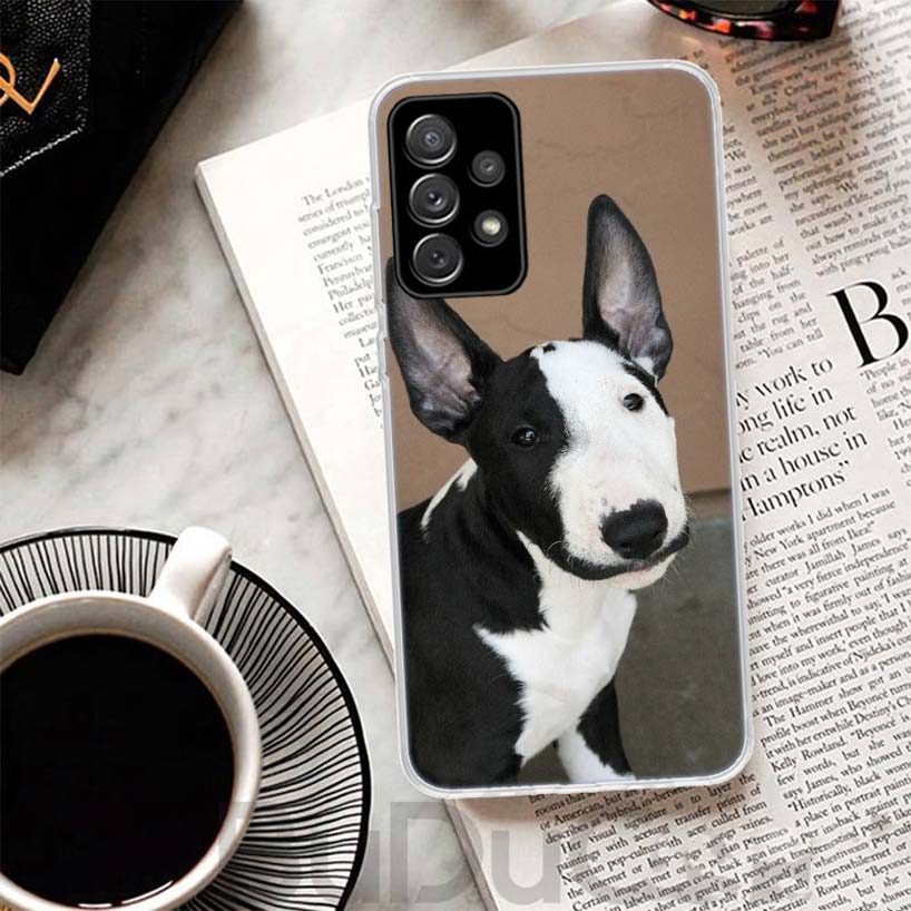 Bull Terrier Dog Puppies Phone Case For Samsung Galaxy A15 A14 A54 A13 A53 A12 A52S A55 A22 A23 A24 A32 A33 A34 A25 A35 A03S A04