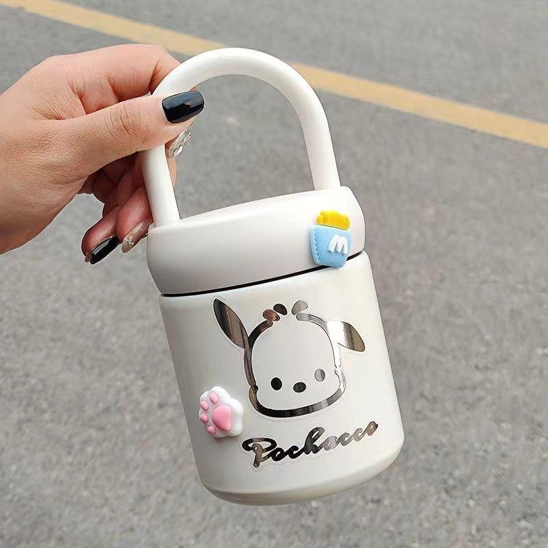 High-value portable coffee cup, simple Xiaoxiangfeng 316 stainless steel thermos cup, handle women s gift cup 400ml