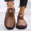 Fashion 2025 Spring Summer New Soft-soled Roman Breathable Retro Openwork Sewing Sponge Cake Bottom Plus Size WOMEN'S Shoes